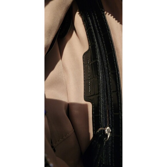 DANA BUCHMAN Black w/Silver Shimmer CROSSBODY Bag Purse Adjustable Strap EUC - Picture 11 of 12